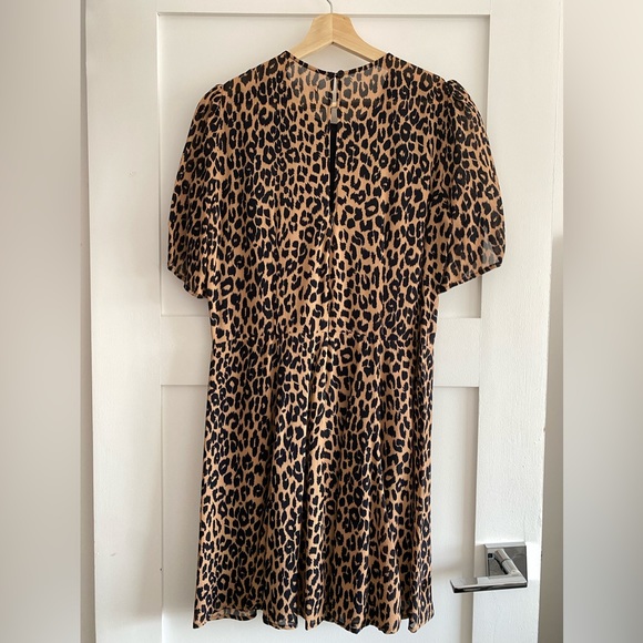 Reformation Gracie 🐆 leopard print MOB WIFE 💋 60s mod mini “vintage” rare - Picture 7 of 9